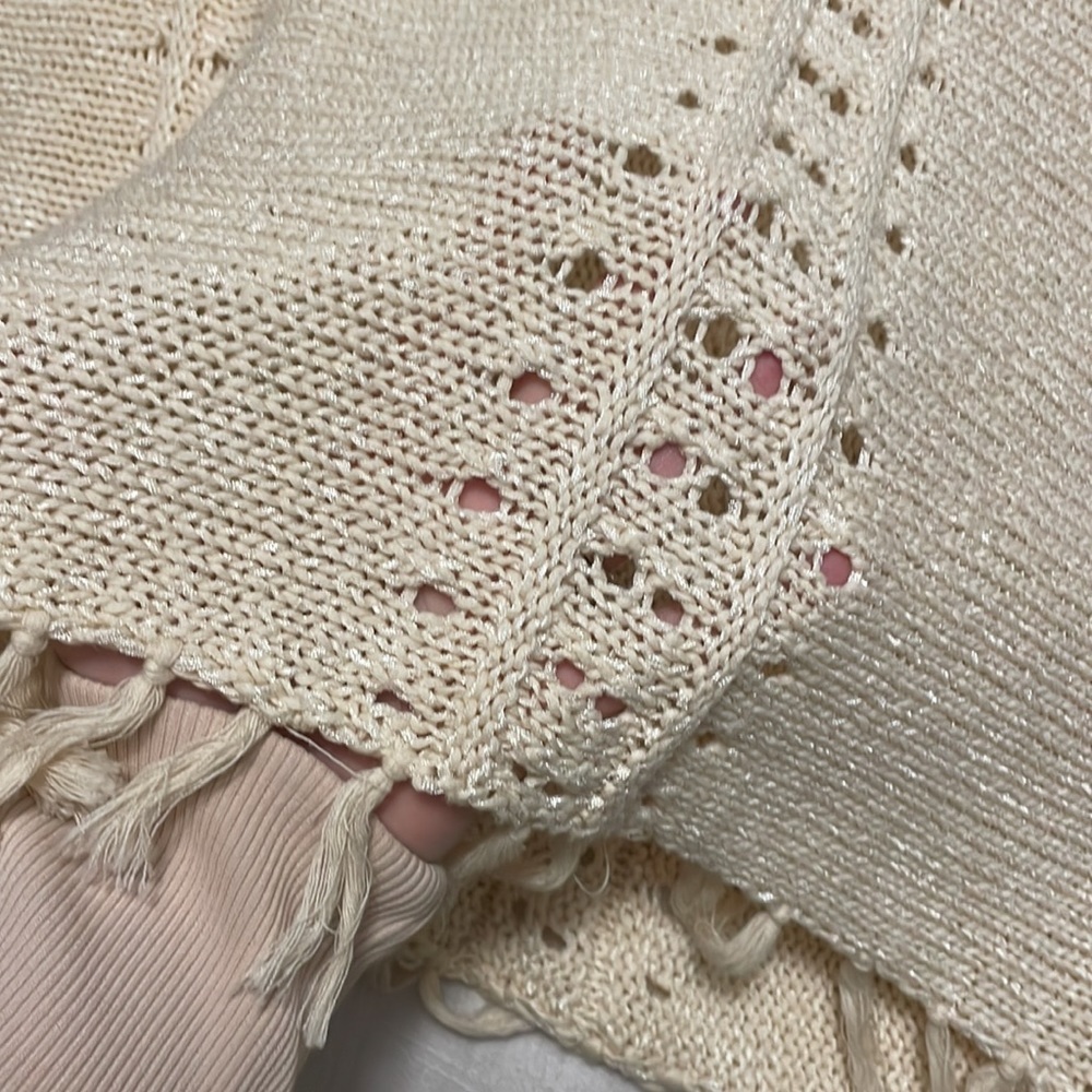 Loft Xs/S Knit Poncho with Fringe - Picture 3 of 5